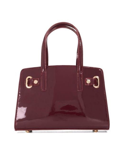 Dune Red Dinkydefine Croc Embossed Tote
