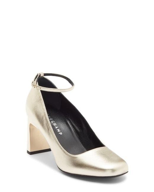 Longchamp Multicolor Block Heel Pump