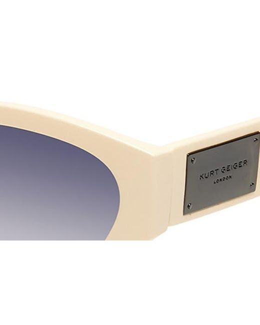 Kurt Geiger Blue 54mm Cat Eye Sunglasses