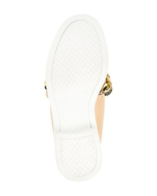 Journee Collection Natural Sheah Chain Strap Faux Fur Lined Tru Comfort Foam Mule