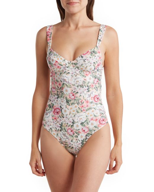 Maaji White Cocoon Of Love Baile Classic Reversible One-piece Swimsuit