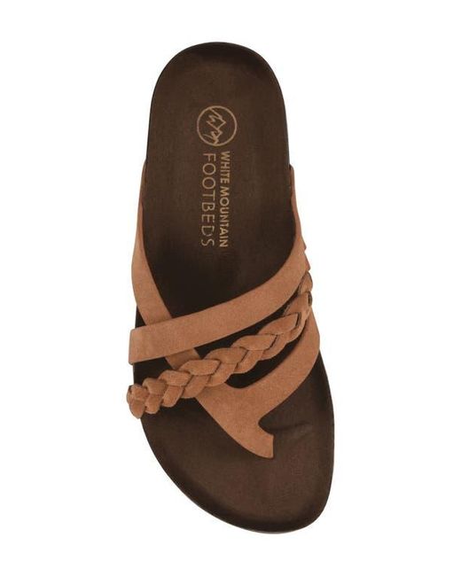 White Mountain Brown Halogen Slide Sandal