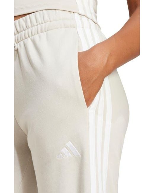 Adidas Natural 3-Stripes Fleece Sweatpants