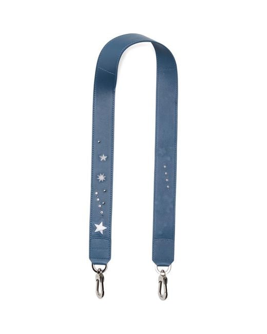 Longchamp Blue Star Leather Bag Strap for men