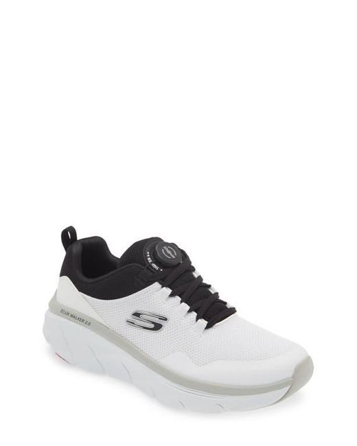 Skechers White D'Lux Walker Lace-Up Sneakers for men