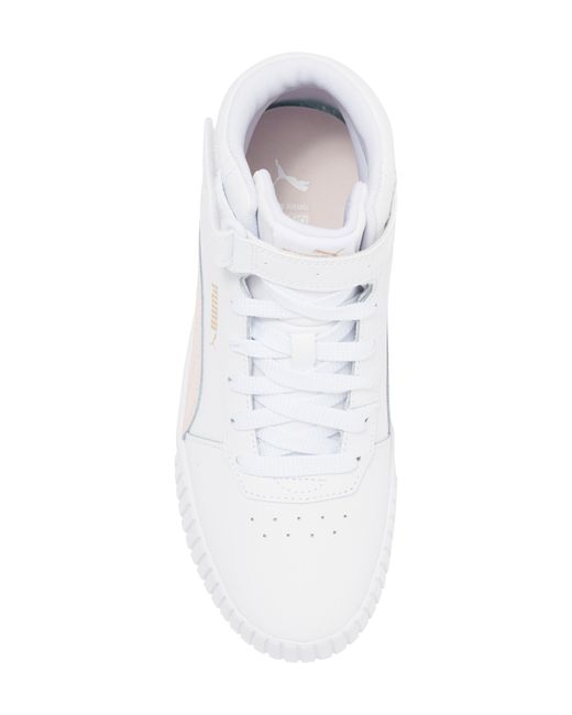 PUMA White Carina 2.0 Mid-top Sneaker
