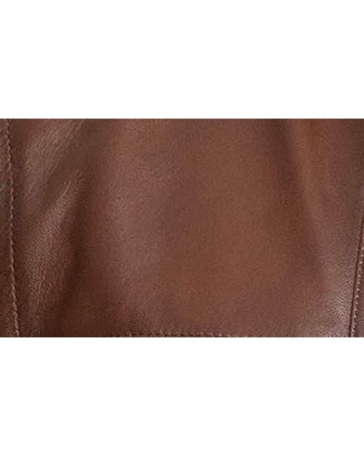 VELLAPAIS Brown Lisbon Leather Jacket for men