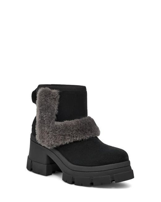 UGG Brooklyn Sunburst Waterproof Bootie With Genuine Shearling Trim in Black Lyst