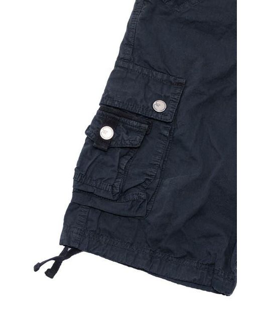 Xray Jeans Blue Belted Camo Cargo Shorts for men