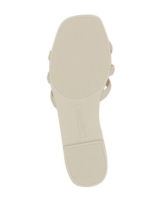  ★Yoana Slide Sandal スライドサンダル ロゴ Calvin Klein Yoana Slide Sandal in White | Lyst