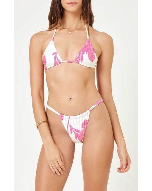 LSPACE Pink Jayce Bitsy Bikini Bottoms
