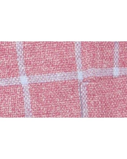 Tailorbyrd Pink Nantucket Red Windowpane Texture Yarn Dyed Sport Coat for men