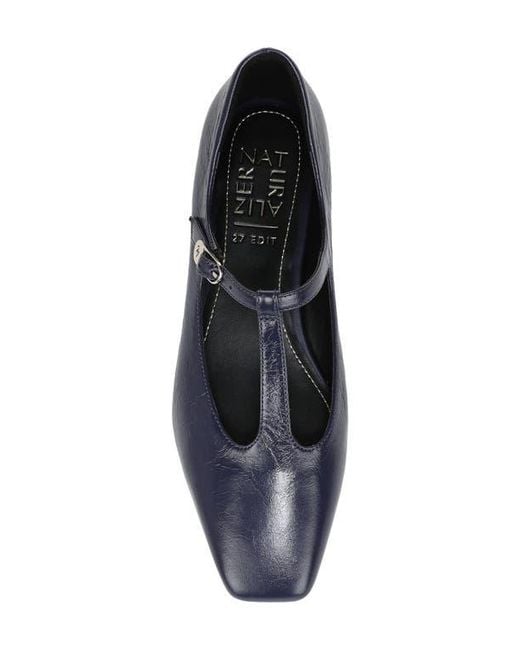 27 EDIT Naturalizer Blue Bella T-Strap Flat