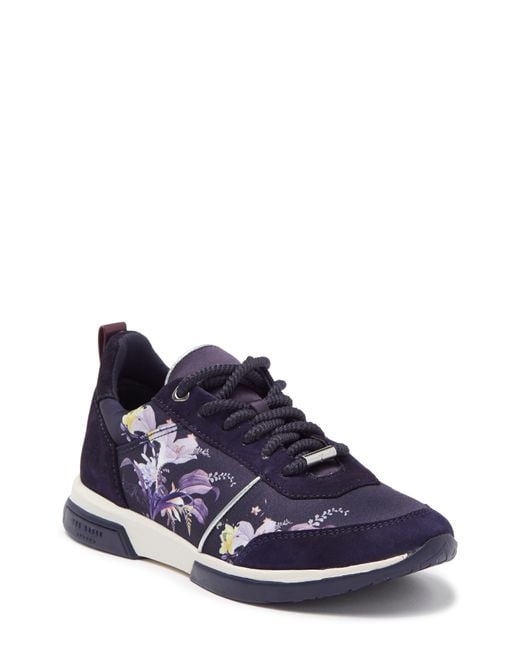 Ted Baker Ceyyas Floral Sneaker In Navy At Nordstrom Rack in Blue Lyst