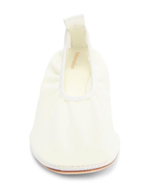 Reformation White Betsy Illusion Mesh Pump