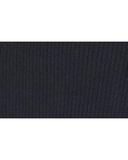 FRAME Black Rib Cashmere Blend Tunic Sweater