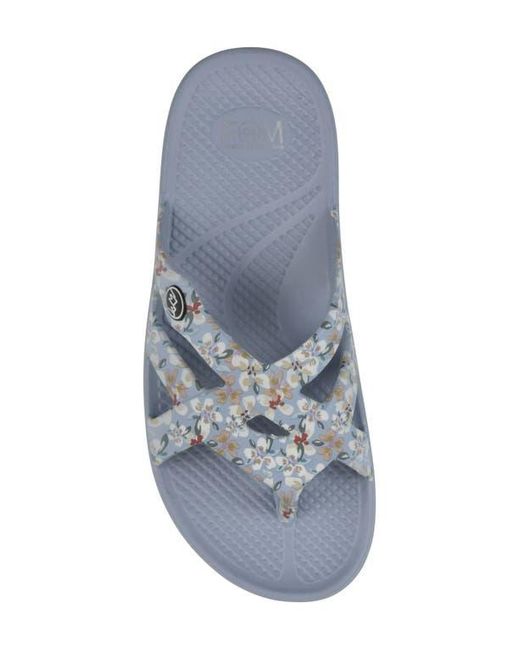 White Mountain Gray Rip Foam Slide Sandal