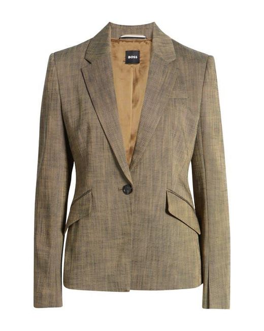 Boss Brown Jia One-Button Blazer