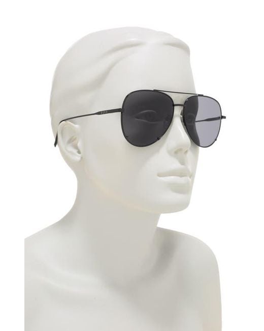 DIFF Black Scarlett Oversized Aviator Sunglasses