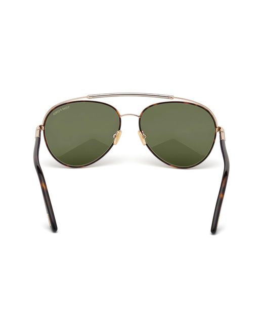 Tom Ford Green 62mm Pilot Sunglasses for men