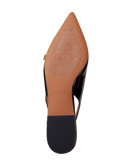 Linea Paolo Black Celina Pointed Toe Slingback Flat