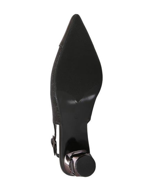 Lady Couture Black Saphire Pointed Toe Slingback Pump