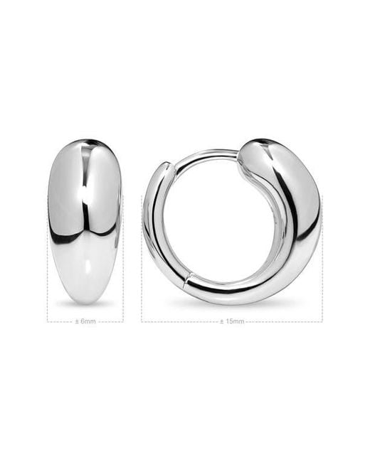 DEVATA Metallic Teardrop Hoop Earrings