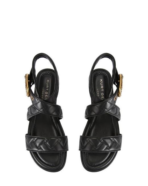 Kurt Geiger Black Mayfair Ankle Strap Sandal