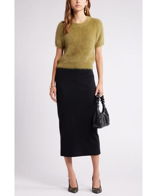 Open Edit Green Eyelash Sweater