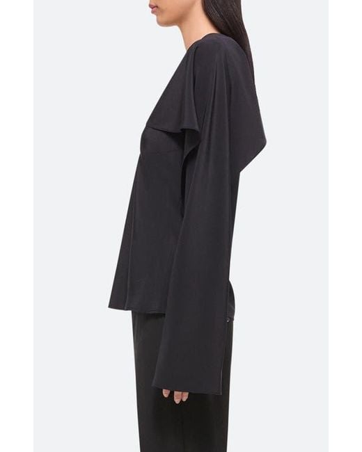 Helmut Lang Black Silk Scarf Top