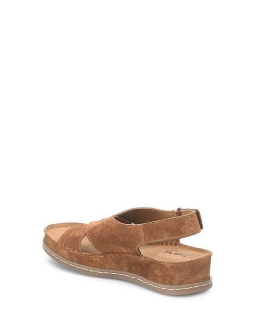 Børn Brown Ebba Slingback Platform Wedge Sandal