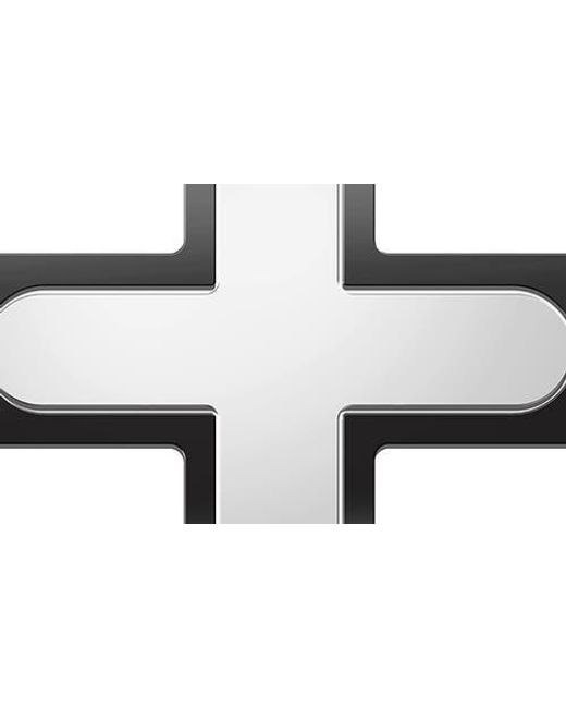 EDFORCE Black Two Layer Cross Necklace for men