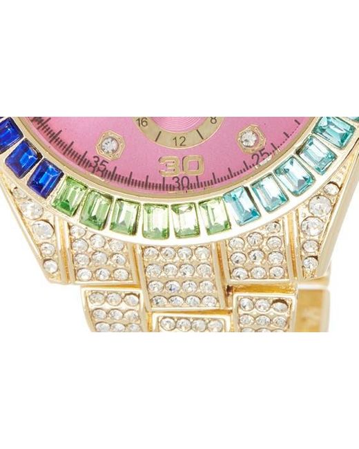 Ed Hardy Pink X Crystal Bracelet Watch
