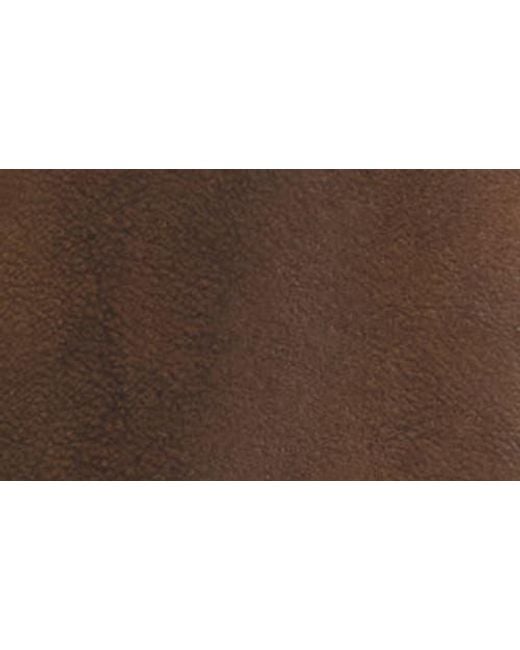 Rainforest Brown Faux Shearling Lined Aviator Jacket for men