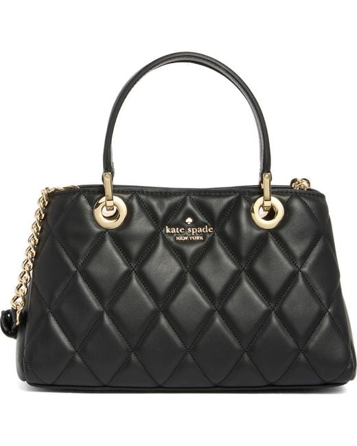Kate Spade Black Carey Quilted Leather Satchel