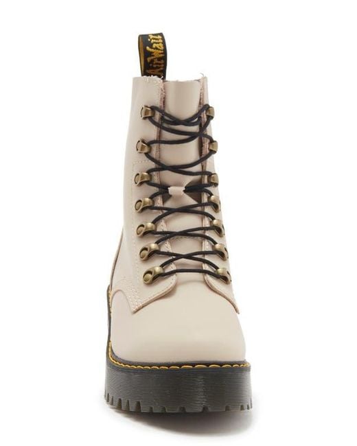 Dr. Martens Natural Leona Combat Boot