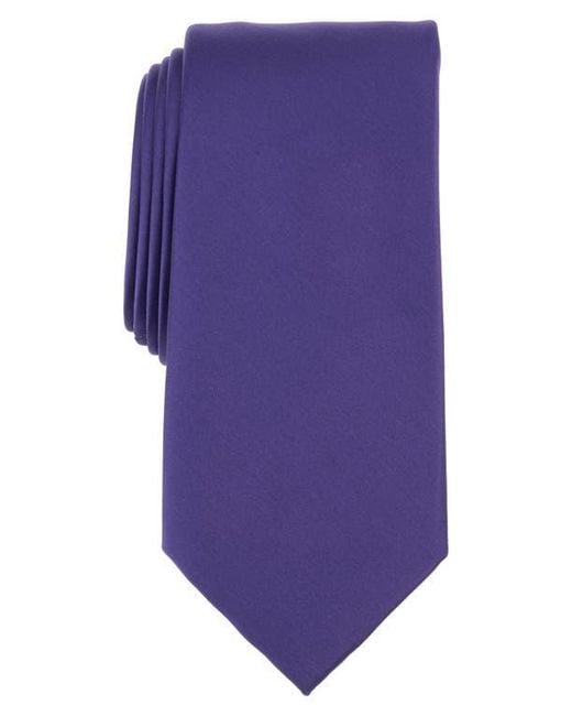 Savile Row Purple Solid Satin Tie for men