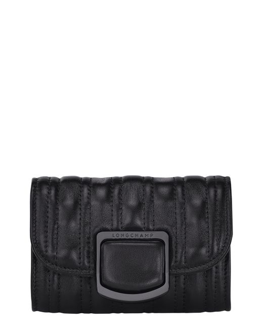 Longchamp Black Brio Leather Cardholder