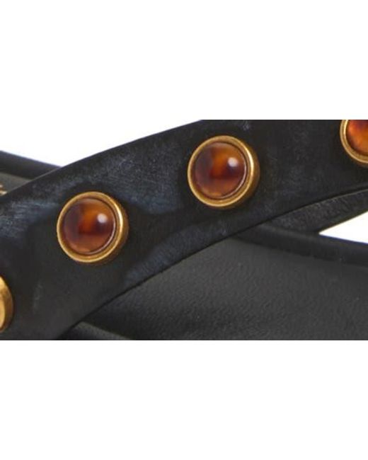 Rag & Bone Black Cabochon Gia Flip Flop