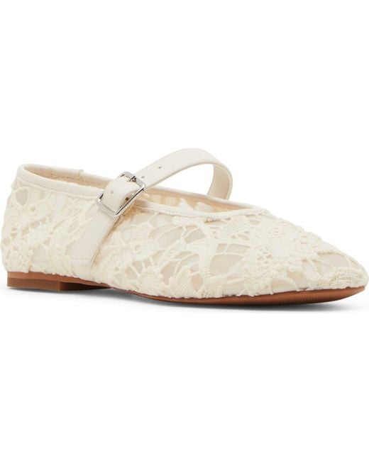 Steve Madden White Dreaming Mary Jane Flat