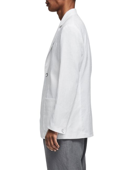 Rag & Bone White Shift Linen Blazer for men