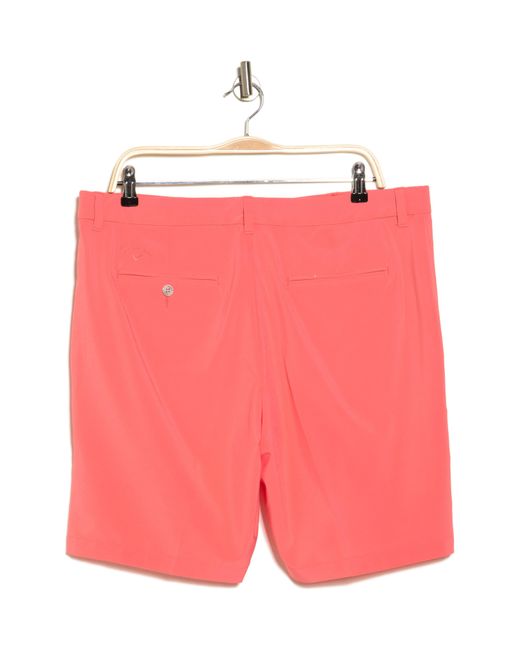 Callaway Golf® Pink Callaway Golf 9" Flat Front Shorts for men
