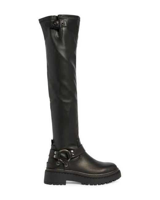 Steve Madden Black Lawful Harness Over-The-Knee Boot