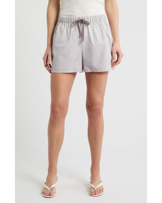 Bernardo Multicolor Stripe Drawstring Shorts