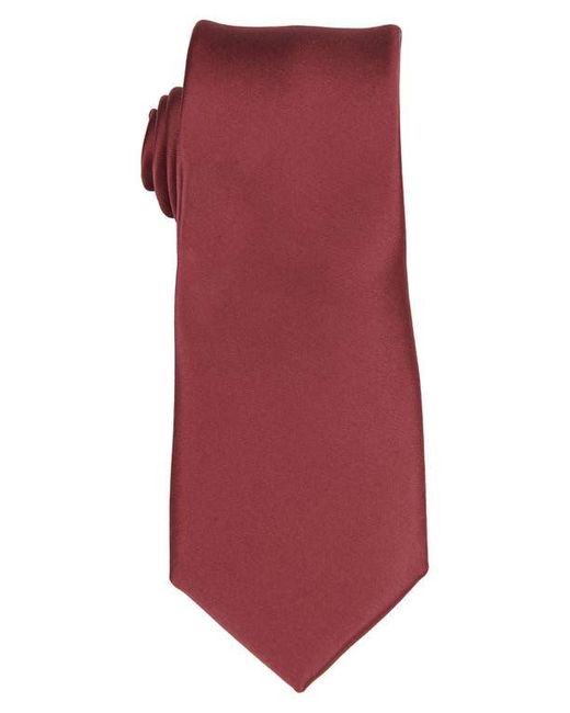 Con.struct Red Solid Satin Tie for men