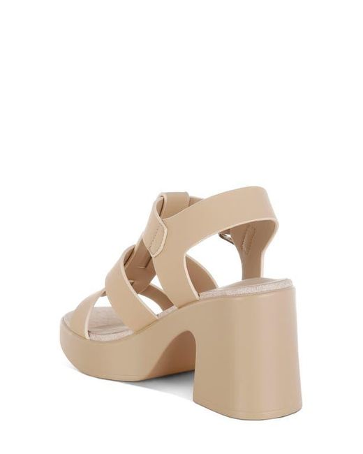 LONDON RAG Natural Avalon Platform Fisherman Sandal
