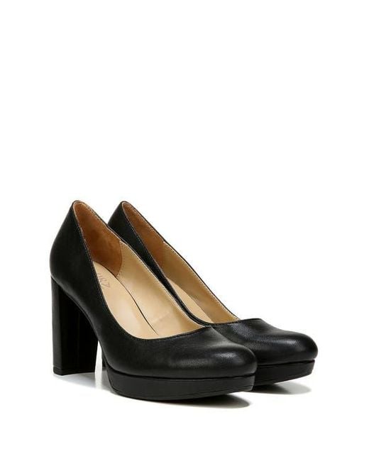 Naturalizer Black Berlin Block Heel Platform Pump