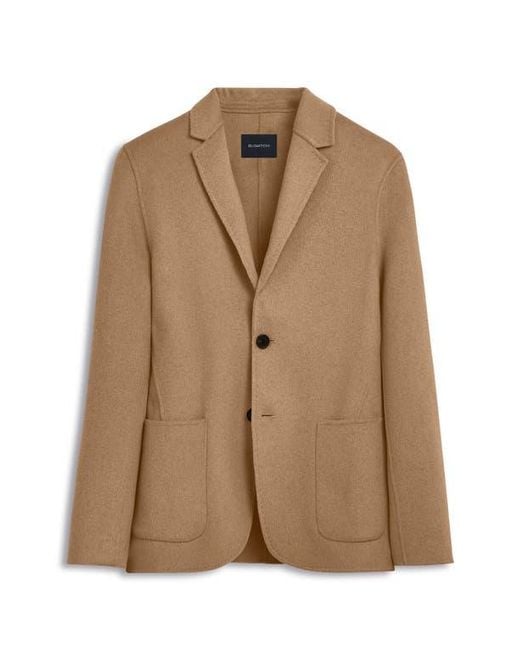 Bugatchi Brown Wool Blend Double Button Blazer for men
