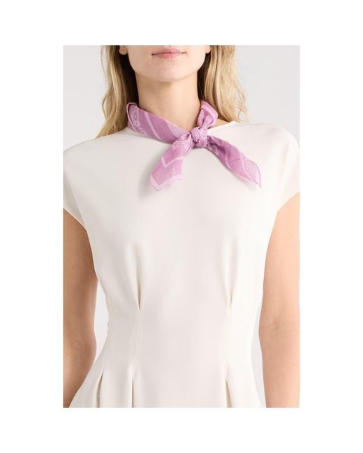 Givenchy Pink Logo Silk Square Scarf