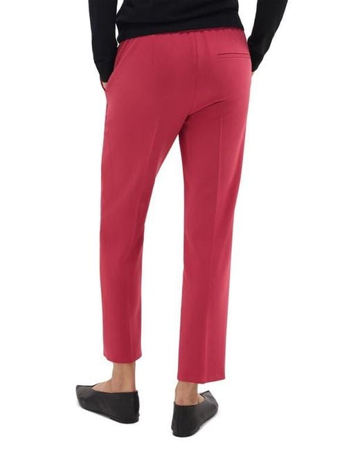 Theory Red Treeca Pull-On Trousers